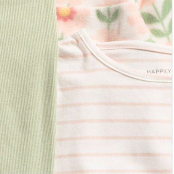 NWT HAPPILY GREY Toddler Girls 4pc Floral Fleece Jacket Pants Top Hair Clips Set - Picture 5 of 7